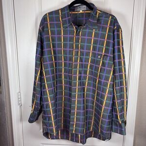 Mondo di Marco Men's Button Down Shirt Multi Color Long Sleeve Collared XL Italy